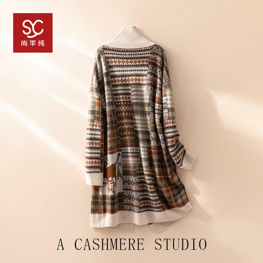 100%Baby小山羊绒~复古羊绒开衫立领中长款外套BABY260530 商品图2