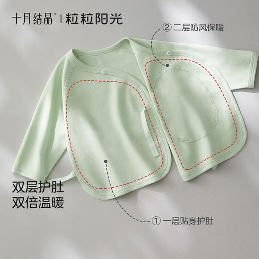 粒粒阳光婴儿纯棉透气哈衣新生儿半背衣 商品图3
