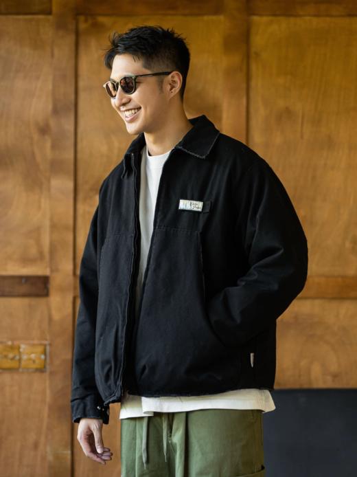 GYOZA PASTA/GP25AW-C58/M新雪丽棉200G厚款复古水洗做旧手工破坏宽松夹克棉服外套 商品图2