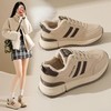 女士加绒厚底皮面运动鞋新款鞋百搭时尚轻便防滑软底老爹鞋35-40★娃娃优选 商品缩略图3