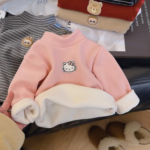 39.9 /任选2件 【加绒加厚】秋冬款加绒加厚打底衫男女童半高领百搭加绒保暖卫衣 商品图8