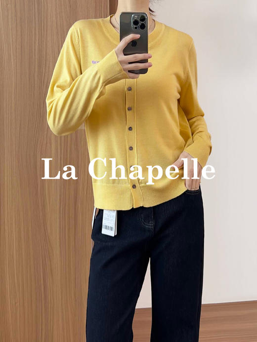 专柜实拍【miu系刺绣针织】拉夏贝尔/La Chapelle温柔有质感！绵羊毛+桑蚕丝柔软舒适开衫毛衣★ 商品图3
