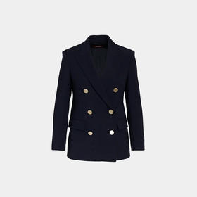 MAXMARA 女士 CIURMA 双排扣羊毛外套 深蓝色 CIURMA 60411427 004