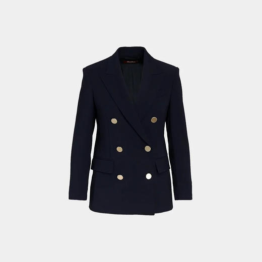 MAXMARA 女士 CIURMA 双排扣羊毛外套 深蓝色 CIURMA 60411427 004 商品图0