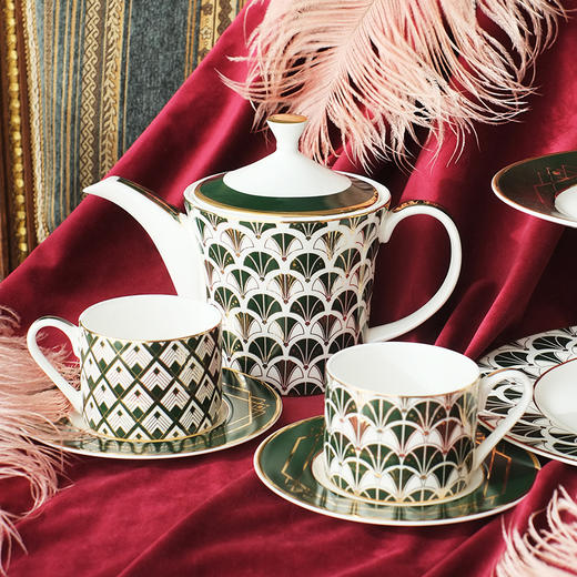 爵士年代系列骨瓷茶杯碟 商品图1