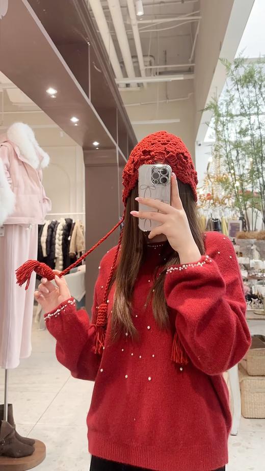 【门店同款】ENJOY冬季午马”钉珠针织上衣 168645494 商品图1