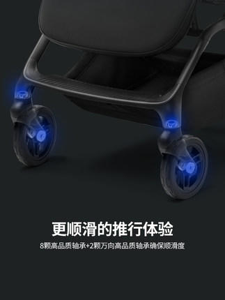 【春上新】8楼英氏YeeHoO HBR虎贝尔婴儿推车Mpro2.0系列轻便高景观宝宝推车伞车可登机轻便高景观杜邦填充防螨抗菌 靠背无极调节吊牌价2888元现价2488元 商品图4