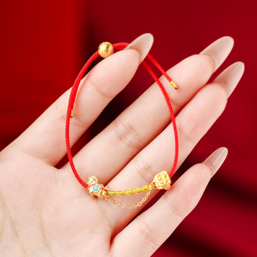 【宫里上新】神骏纳福·日进斗金925银珐琅红绳 商品图4