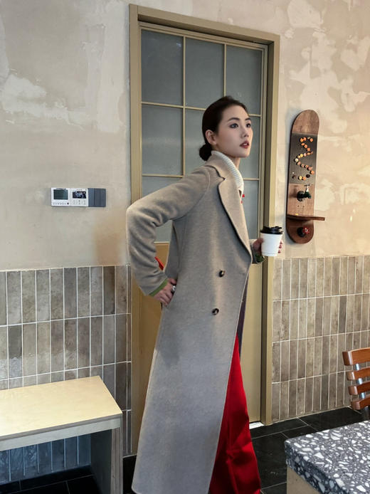 【高级定制】噢蜜ooomeooo纯羊绒翻领手工大衣 商品图10