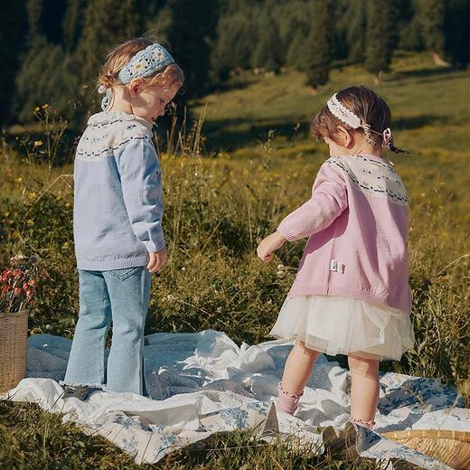 【费尔岛】迷你巴拉女童开衫2025秋新品宝宝不易变形毛衫毛衣 商品图2