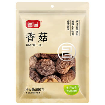 富昌 大香菇干500g 蘑菇菌菇山珍干货古田特产 火锅煲汤材料年货食材 /粮油调味 /南北干货 /菌菇干货 商品图5