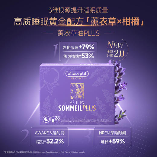 保税直发 olioseptil 薰衣草精油胶囊 28粒/盒 好舒眠PLUS 1盒装/2盒装/3盒装【赠品确认收货后7个工作日发出】 商品图4