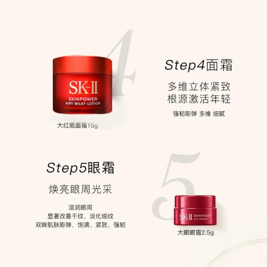 【<仲夏520&618美肌礼>】【全球购·限量特价】【热销】SK-II旅行装✈️五件套神仙水75ml+清莹露30ml+洁面20g+大红瓶面霜15g+眼霜2.5g·现货速达 商品图4