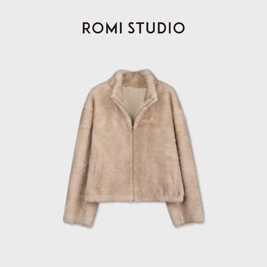 ROMI STUDIO进口西班牙拉贡原毛皮草轻奢皮毛一体 RWDWW82098 商品图1