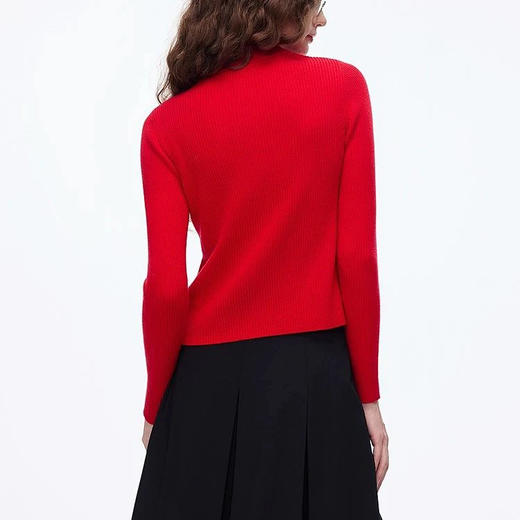 红色毛衣羊毛衫 | 简约修身、柔软保暖、红色经典设计、彰显高级质感、时尚百搭【HZ】 商品图4
