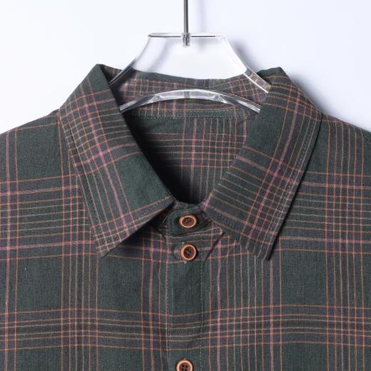 33261SDSA男士秋冬新款痞帅男装韩版简约撞色格纹格子设计长袖衬衫百搭 商品图2