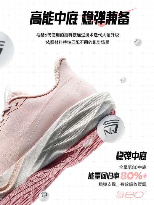 安踏马赫6代丨缓震专业跑步鞋女中考体测训练比赛运动鞋122615583 商品图3