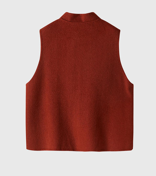 新款新中式拼色双面羊毛外套 商品图9