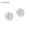 GAONAS  白月光 时尚玫瑰设计白耳钉11658EW 商品缩略图1