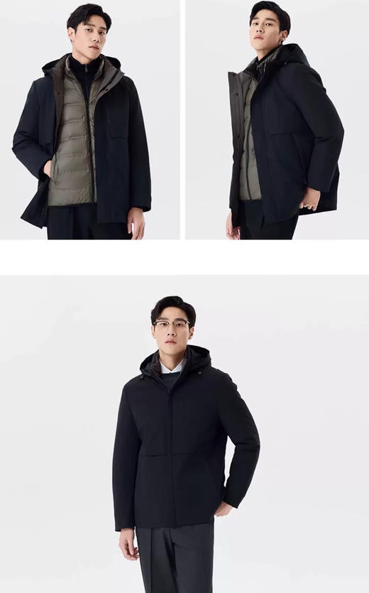 男士福利三合一可拆卸90白鹅绒商务通勤精品鹅绒服 商品图8