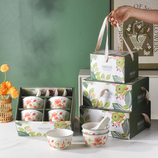 【马年新年碗勺套装】釉下彩餐具套装礼盒装套碗碗具套装 商品图6