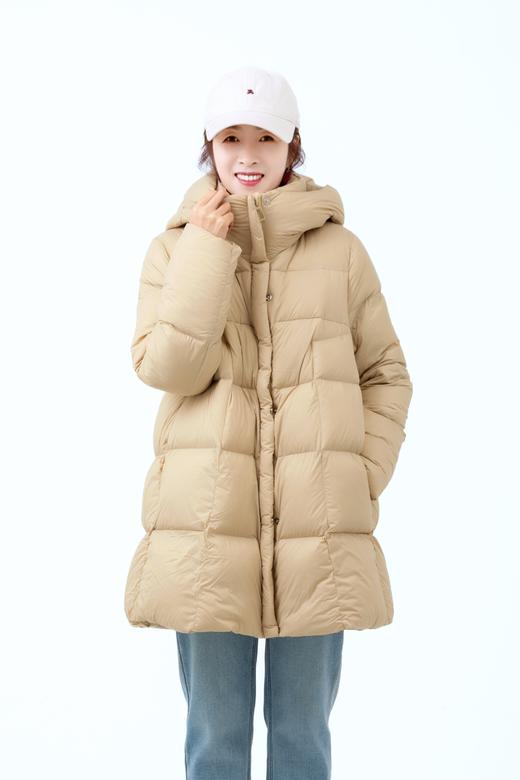 中长款连帽鹅绒服 商品图0