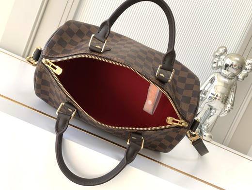 秋冬特惠💰1270 渠道级LV【全钢五金 MB163c01变码芯片】te级LV 全套包装 M40590咖啡格 本款Speedy 系列手袋 商品图7