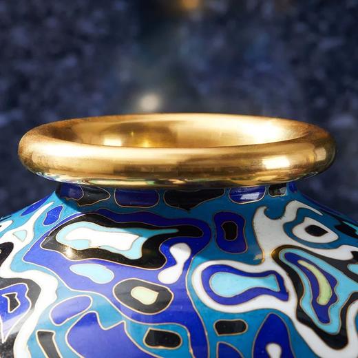 朱炳仁铜 | 元起青花·仁彩珐琅版（铜底座） 商品图3