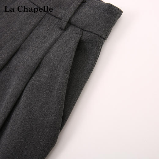 天猫同步【垂感通勤西裤】拉夏贝尔/La Chapelle实穿百搭/长期主义高腰压褶通勤显瘦休闲长裤 商品图2