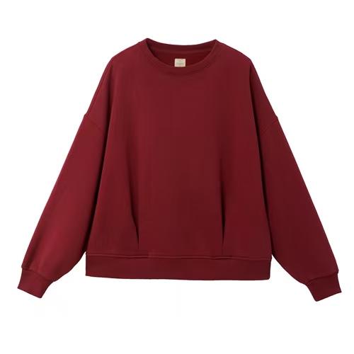 佐丹奴女装25年新款多富绒圆领收褶长袖卫衣05325605 商品图0