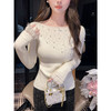 张心子【女神降临】珍珠钉珠针织上衣 U2601018 商品缩略图4