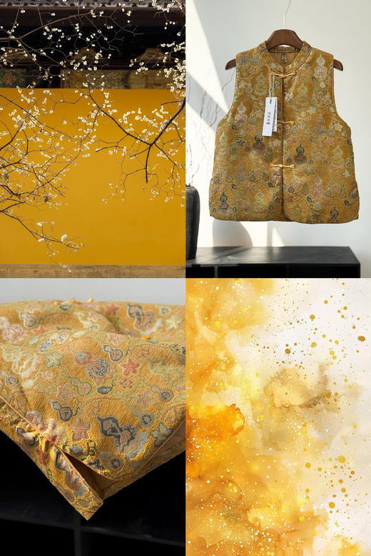 新中式提花包金招财保平安葫芦纹夹棉马甲 商品图4