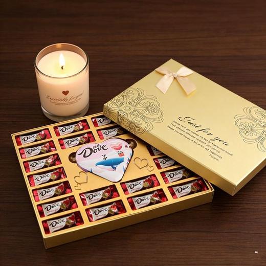 优选丨【年货节】德芙一心一意金色礼盒 真可可0反式 丝滑牛奶巧克力 商品图1
