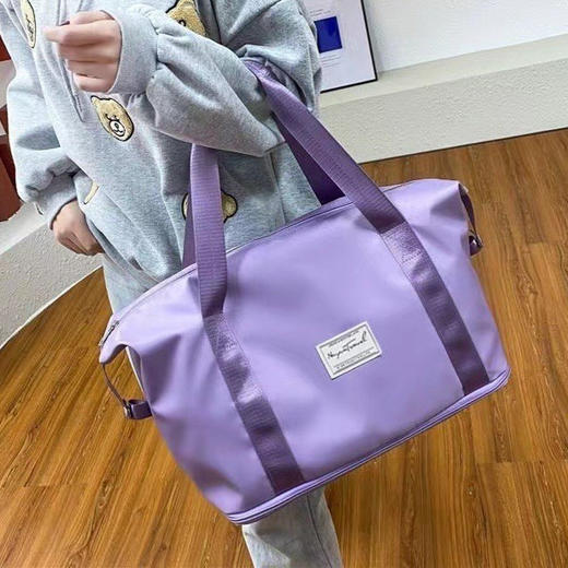 【底部可扩展设计❗️大容量随心装】可拓展大容量旅行收纳袋手提行李折叠防水运动健身袋短途手提轻便。jc 商品图2