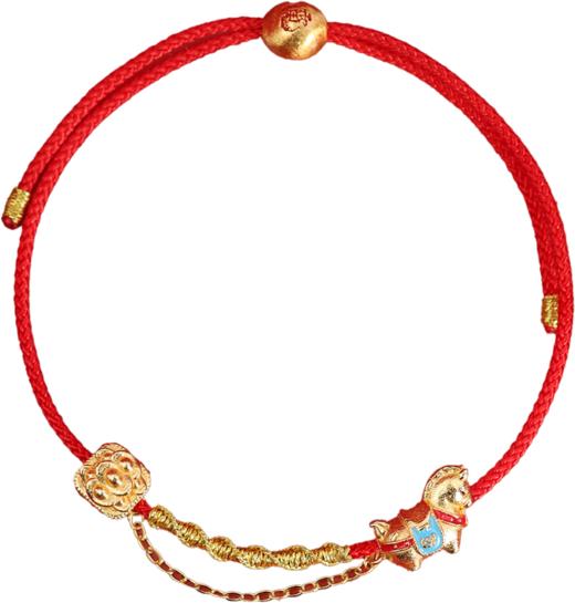 【宫里上新】神骏纳福·日进斗金925银珐琅红绳 商品图3