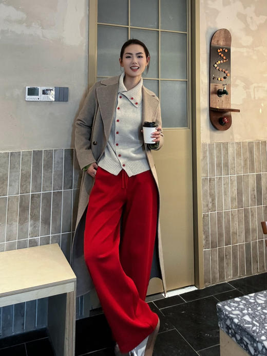 【高级定制】噢蜜ooomeooo纯羊绒翻领手工大衣 商品图8