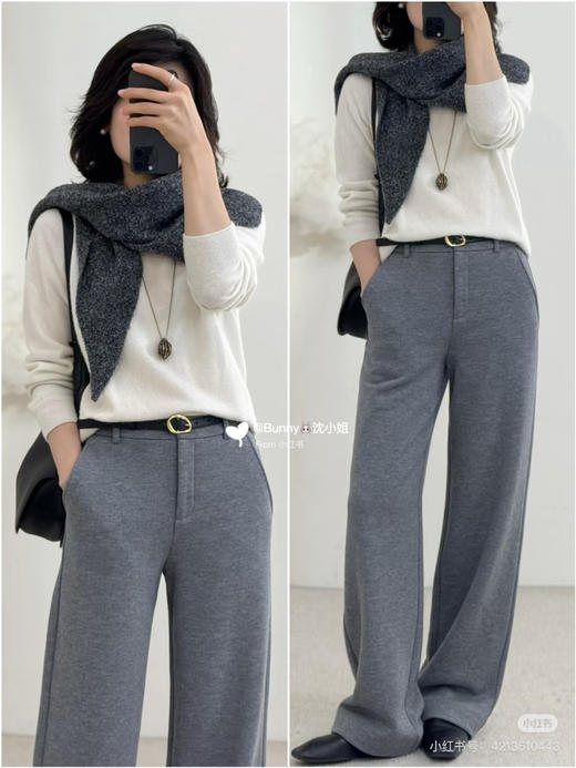 18-4 极限特惠 自留 怒推 小禾 三色加绒加厚直筒裤 保暖显瘦 神裤 自留8码 商品图3