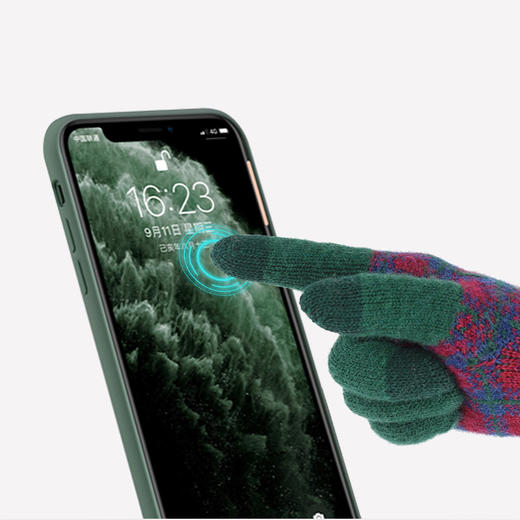 【日系  针织羊毛手套】 女冬季加绒加厚保暖手套 户外骑行滑雪五指触屏手套 男女保暖情侣手套 商品图1