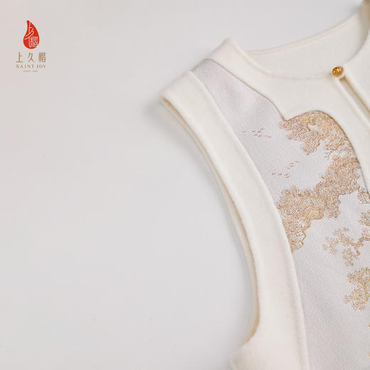 上久楷新中式轻奢女式宋锦女式羊绒马甲 夏五吟梅图 CY1045206015 商品图10