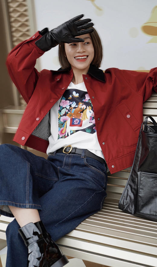 小禾同款“马上蜂猴”新年红运纯棉服夹克 商品图4