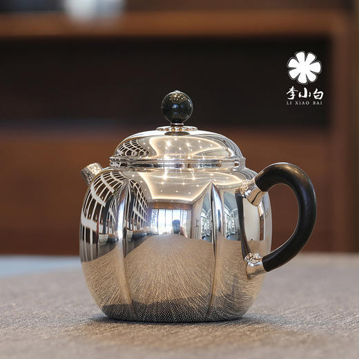 李小白银壶 纯银9999泡茶银壶 纯银泡茶壶 泡茶银壶 烧水银壶 祥瓜 商品图4