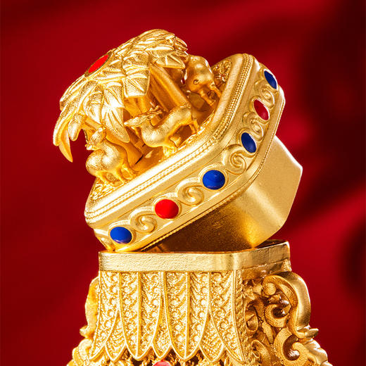 朱炳仁铜 |《福禄泰瓶》碧青玉手版 商品图3