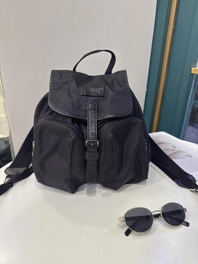 Gucci 黑色 尼龙 降落伞 双肩包