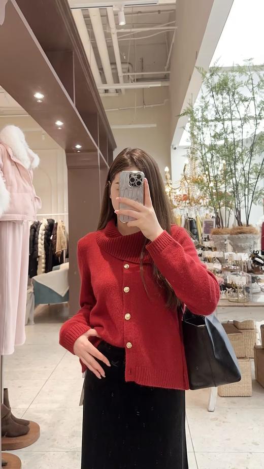 【门店同款】ENJOY冬季“午马”不规则领针织上衣 168645515 商品图1