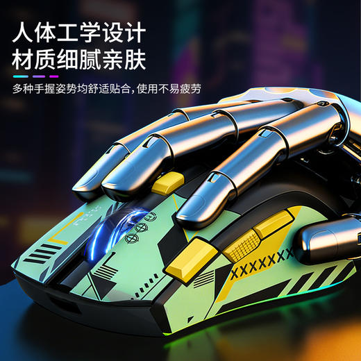 【纽曼 · 夜刃A7鼠标】双模游戏发光电竞鼠标RGB游戏专用重量化鼠标 商品图2