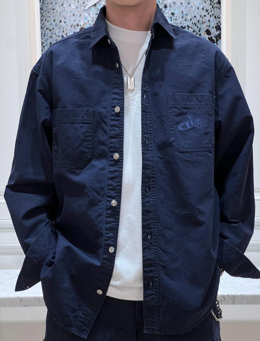 男款联名款logo刺绣衬衫la010 商品图3