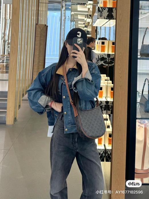 赛琳 HELOISE标志印花牛皮革手袋 腋下包 hobo 大/小号（LZ） 商品图6