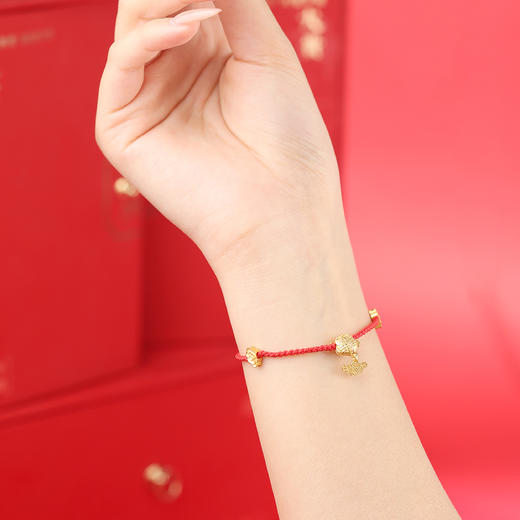 【宫里上新】跃藻衔云·如意925银小红绳 商品图2