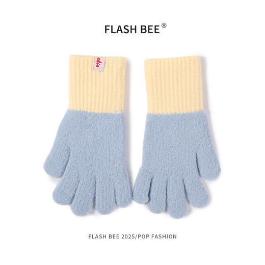 新款【韩国 腊肠狗针织手套】 女学生触屏保暖手套 可爱加厚防寒分指毛线手套 商品图13