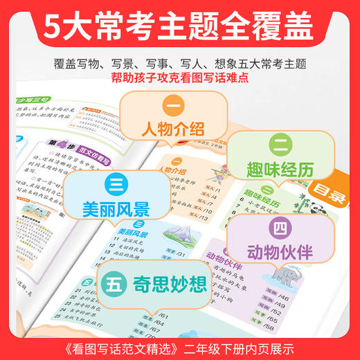 2026新品看图写话范文精选/活页看图写话套装1-2年级任选 王朝霞 商品图2
